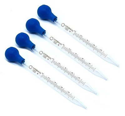 4 Pcs Graduated Medicine Glass Droppers 10ml 10cc Pipet Pipette 8  With Scale • $15.99