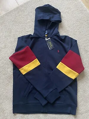 Polo Ralph Lauren Mens Zip Hoodie Navy Size S-M RRP£109 • £65