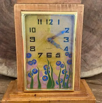 £6474.85 • Buy Omega Art Deco 8 Days Vintage Desk Clock 100% Genuine Cloisonne Dial #5093