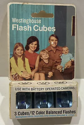 Vintage Westinghouse Flash Cubes 3 Cube/12 Color Balanced Flashes - NEW ~ NOS • $8.99