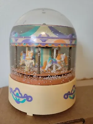 Vintage Willitts Design Musical Carousel Horse Merry Go Round Water Snowglobe  • $19.99