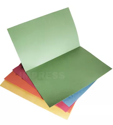 50 X Square Cut Folders 250gsm Foolscap A4 Paper Document Manilla Report Files • £12.99