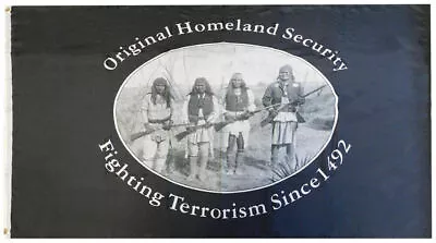 $12.88 • Buy Original Homeland Security Fighting Terrorism Since 1492 3x5 Indian Flag