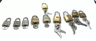 Vintage Miniature Metal Padlock Lot Of 10 Originally For Luggage? • $24.99