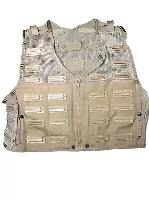 Tan Military Issue Snap Track Tactical Survival Vest Advantac READ • $51.74