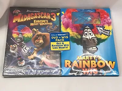 Madagascar 3: Europe's Most Wanted DVD + Bonus With Marty's Rainbow Wig NEW • $8.91