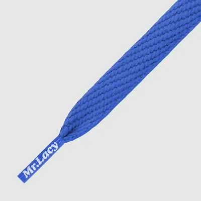 Laces Mr Lacy Flatties Royal Blue  High Quality Flat Laces 130 Cm Long10 Mm • £9.48