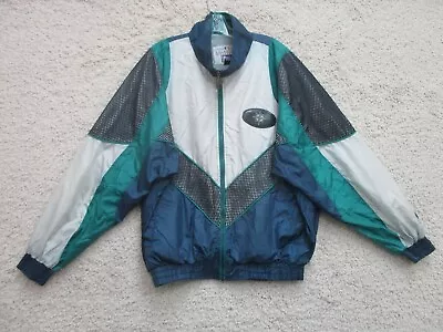 VINTAGE Pro Player Seattle Mariners Jacket Large Adult Blue Green Full Zip Mens* • $48.13