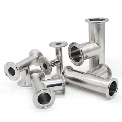 Metal Shaft Clamp Pipe Tee Fitting Durable Stainless Steel Flange Sanitary Tools • $69.50