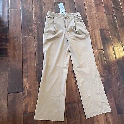 Zara Women's Size XS Light Brown Toffee Flared Boot Trousers Pants Nwt • $9