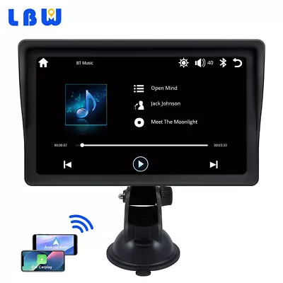 7 Inch Touch Screen Portable Car Radio Apple CarPlay Android Auto Car Stereo BT • $100.37