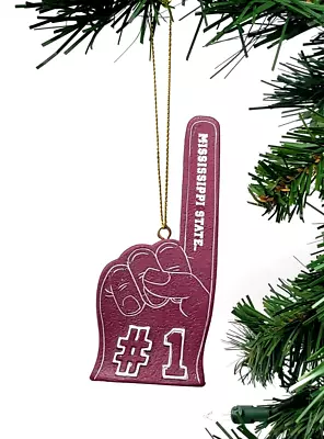 Mississippi State Bulldogs Football Fan Foam Finger Resin Christmas Ornament 4  • $14.99