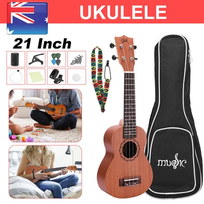 $41.85 • Buy 21  Ukelele Concert Soprano Mahogany Beginner Accessories Kit Instruments Gift