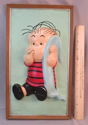 Vintage Linus Peanuts Character 3-D Wall Art Plaque 1965 UFS Snoopy Lucy Pal • $125