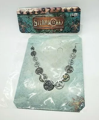 Elope Steamworks Steampunk Gears Necklace Accessory Cosplay Costume NEW • $8.99