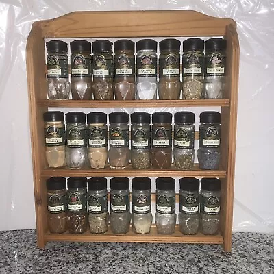 24 McCormick Black Label Spice Jars AND Wooden Rack • $89.92