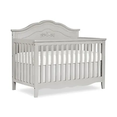 SweetPea Baby Tiana 4-in-1 Convertible Crib In Akoya Grey Pearl Baby Crib Wi... • $489.15