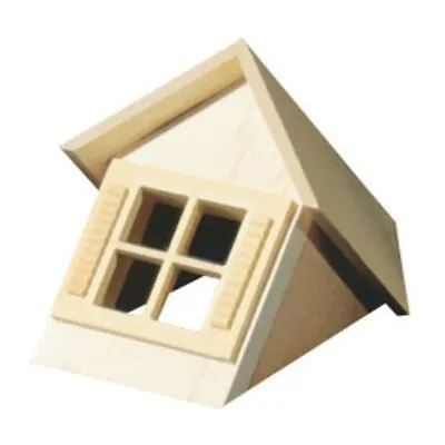 Dollhouse Miniature Unfinished 1:24 Scale Dormer Window Unit With Window By H... • $14.99
