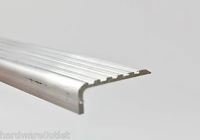£3.90 • Buy ALUMINIUM Stair Nosing FLUTED ANGLE Anti Slip Edging For Stairs Steps 
