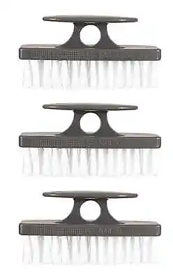 Superio Nail Brush Set 3 Pack Cleaner With Handle Durable Brush Scrubber - Grey • $10.99