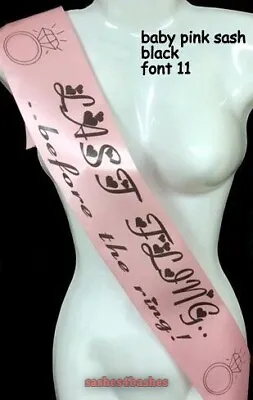 PERSONALISED Sashes Custom Printing ANY OCCASION. Hens Baby Shower Birthday • £4.80