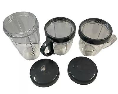 Magic Bullet Tall Cup (1) Short Cups (2) Stay Fresh Resealable Lids • $29.95