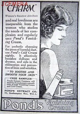 'Pond's Vanishing Cream' Cosmetics AD #2 - Original Small 1924 Print ADVERT • £2.27