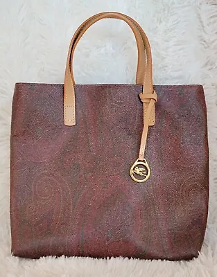 Etro- Made In Italy Brown Paisley Tote W/ Gold Hardware • $20