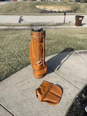 Vintage MacGregor Faux Gator / Leather Cart Bag Includes Hood Old School Classic • $49