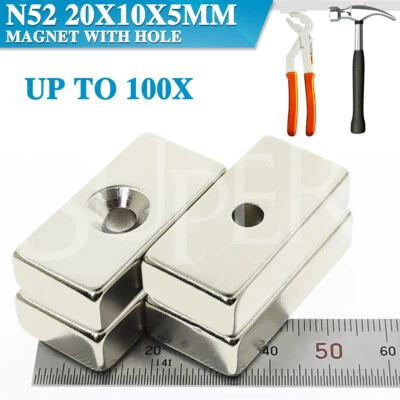 N52 Super Strong Magnets Block Rare Earth Cuboid Neodymium 20mm×10mm×5mm AU • $12.29