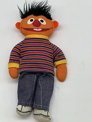 Vintage 1970s Knickerbocker Sesame Street ERNIE 9  Cloth Stuffed Plush Doll • $9.95