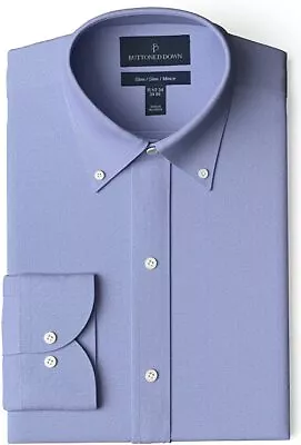 Buttoned Down 100% Cotton Men's Slim Fit Button Collar Solid Dress Shirt. • $27.99