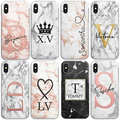 Personalised Initials Phone Case;marble Hard Cover For Samsung A3 A5 A7 A8 A9 • $15.69