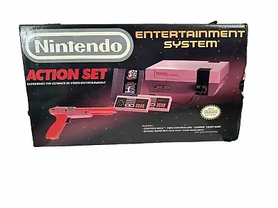 1985 Original Nintendo NES Action Set Console Complete In Box CIB • $575