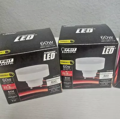 Feit LED 11 WATT  60W EQ PU60 830 GU24 DM Squat * Sold As A 3 Pack * • $35