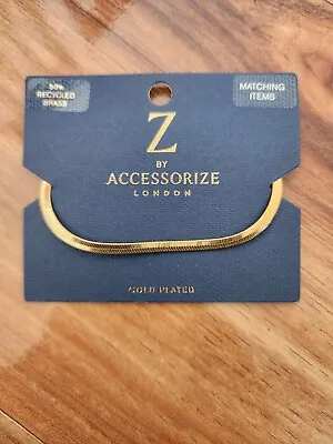 Accessorize Gold Plated Plain Ankle Bracelet • £10.50