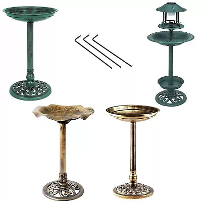 £16.70 • Buy New Traditional Garden Bird Bath Outdoor Patio Pedestal Bird Feeder Water Bowl