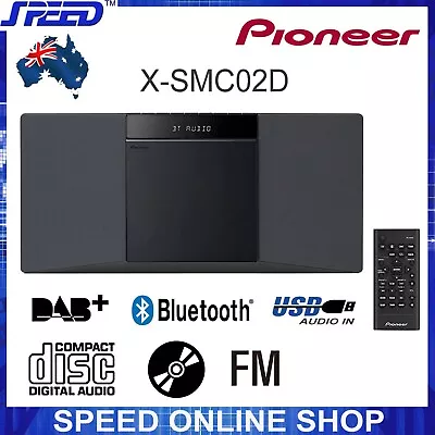 Pioneer X-SMC02D(B) Slim CD Micro System - DAB+/Bluetooth/CD/FM/USB Audio -BLACK • $399