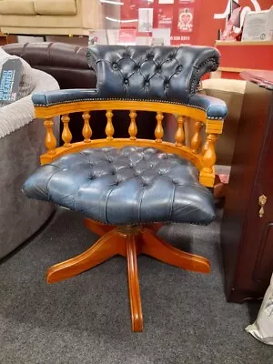 Vintage Chesterfield Swivel Captains Chair CS B92 • £29.99