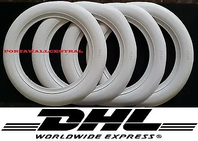 Vintage Firestone Tire Style R15 X3'' White Walls Tire Trim Portawalls-Set4  #01 • $109.48