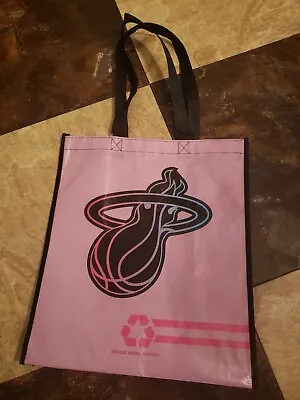RARE Miami Heat Reusable CUSTOM Tote Bag Team Logo PINK TEAL FLAME • $19.99