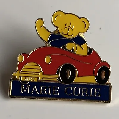 Collectable Pin Badge ~ Charity - Marie Curie ~ Bear In Red Car Waving • £1.85