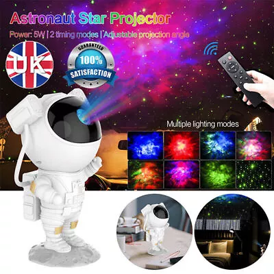 Astronaut Starry Galaxy Projector Night Light Lamp Space Nebula Star W/Remote • £14.99