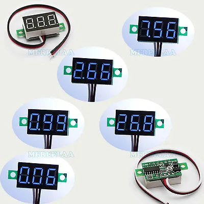 5PCS Mini Blue DC 0-30V LED Panel Voltmeter 3-Digital Display Voltage Meter • $14.98