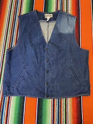 Vintage  By Classic Old West Styles Vest Denim XL • $24.99