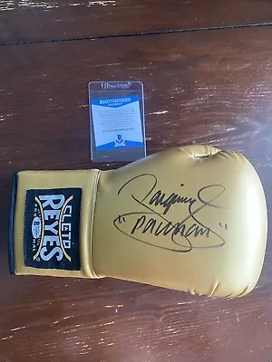 Manny Pacquiao Signed Gold Boxing Glove Beckett Certificate Authentication • $399