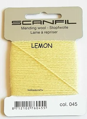 LEMON Scanfil Thread For Darning & Mending 55% Wool 45% Nylon 15 Metres  • £2.05