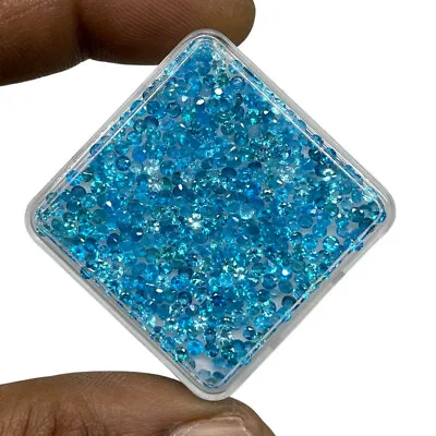 $29.99 • Buy 100 Pcs Natural Apatite 1.8mm-2.1mm Round Cut Neon Blue Untreated Gemstones Lot
