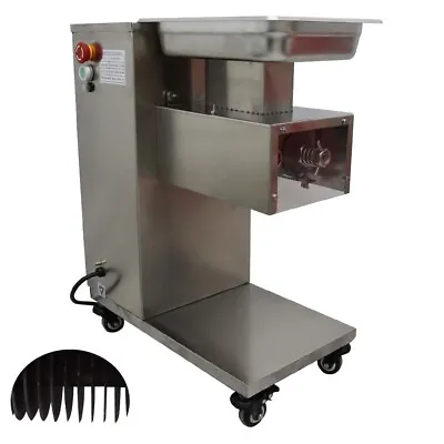 110V QE Meat Cutting Machine 8mm Blade Meat Cutter Slicer 500KG/H Output 550W • $895.50