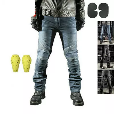 Men's Motorcycle Denim Jeans Riding Pants Motocross Motorbike Removable Armored • $59.99